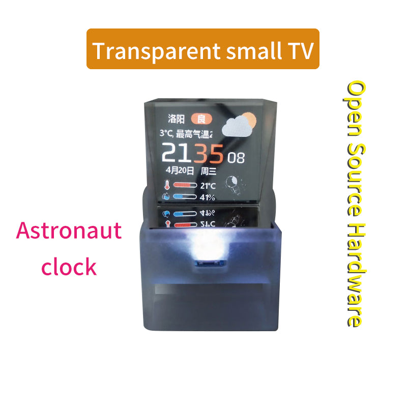 Weather Clock Projection Transparent Small TV