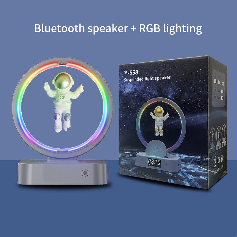 Magnetic Levitation Astronaut Bluetooth Speaker Clock Astronaut Audio RGB Computer Subwoofer Birthday Gift Y-558