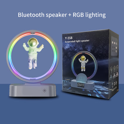 Magnetic Levitation Astronaut Bluetooth Speaker Clock Astronaut Audio RGB Computer Subwoofer Birthday Gift Y-558
