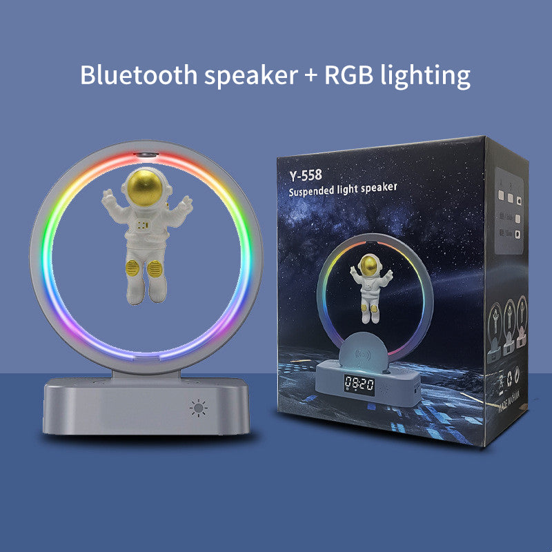 Magnetic Levitation Astronaut Bluetooth Speaker Clock Astronaut Audio RGB Computer Subwoofer Birthday Gift Y-558