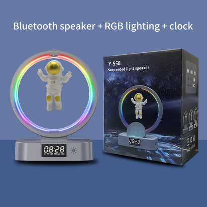 Magnetic Levitation Astronaut Bluetooth Speaker Clock Astronaut Audio RGB Computer Subwoofer Birthday Gift Y-558