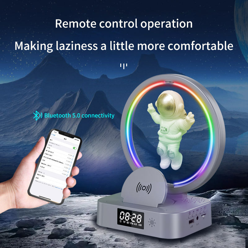 Magnetic Levitation Astronaut Bluetooth Speaker Clock Astronaut Audio RGB Computer Subwoofer Birthday Gift Y-558