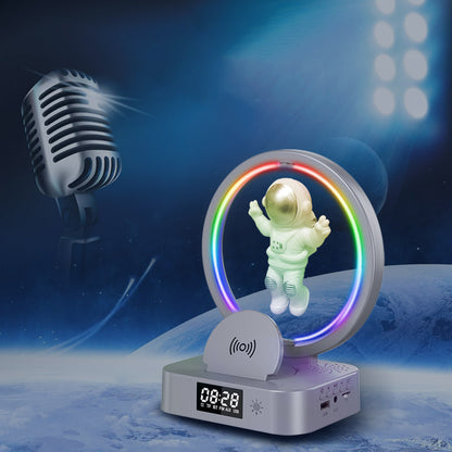 Magnetic Levitation Astronaut Bluetooth Speaker Clock Astronaut Audio RGB Computer Subwoofer Birthday Gift Y-558
