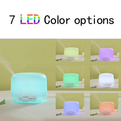 Unprinted Ultrasonic Humidifier 500ML Home Bedroom Air Purifier Colorful Gradient Aromatherapy Electromechanical Rice Cooker