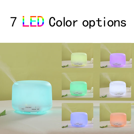 Unprinted Ultrasonic Humidifier 500ML Home Bedroom Air Purifier Colorful Gradient Aromatherapy Electromechanical Rice Cooker